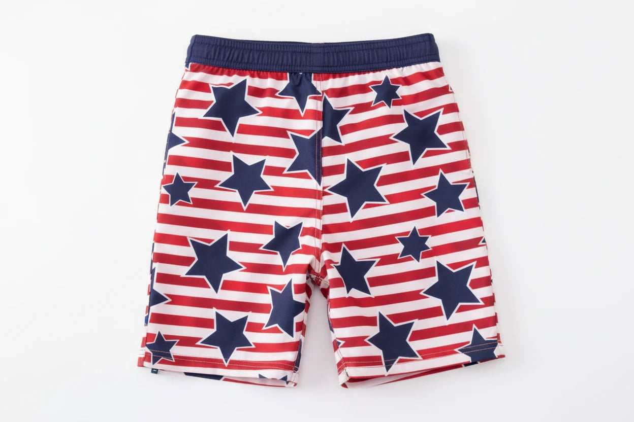 Patriotic Star Boy Swim Trunk