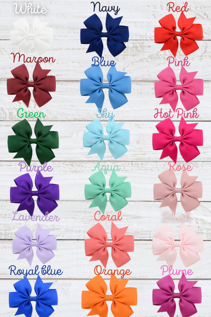 Classic Ribbon Hair Bows (Alligator Clips)