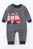 Stripe Firetruck Romper