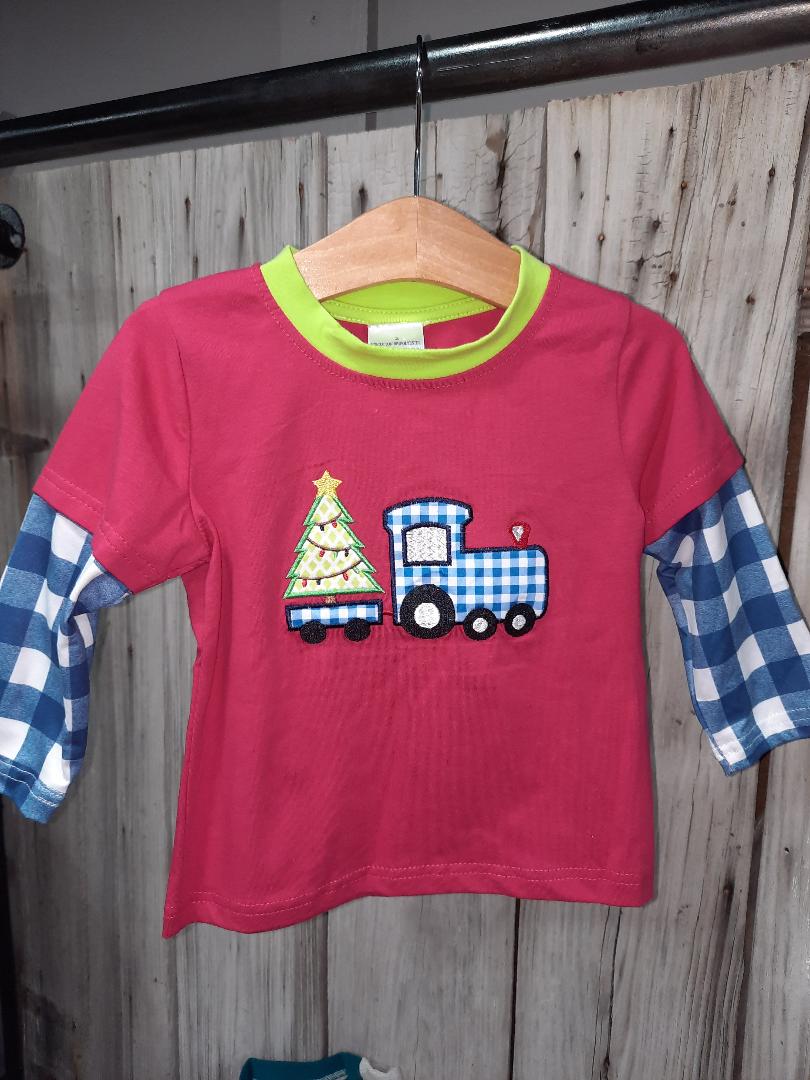 Christmas Tree/Blue checkered Truck