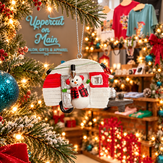 CAMPING SNOWMAN Ornament