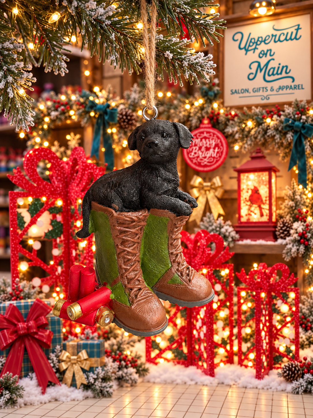 WAITING TO GO HUNTING Ornament