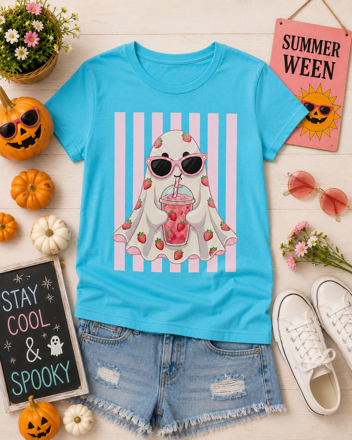 Summer Ween STRAWBERRY GHOST Custom Graphic Shirt