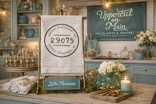Stamped LITTLE MOUNTAIN Towel