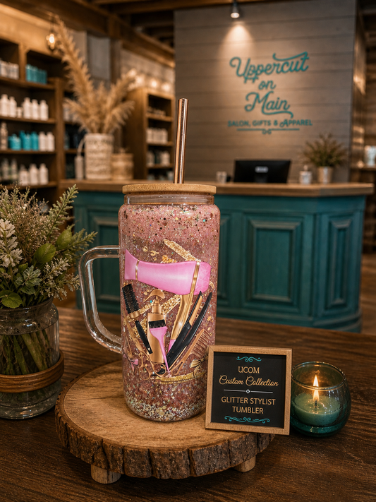 Hairdresser Glitter Tumbler