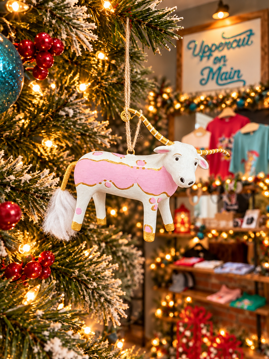 Glitterville LONGHORN Ornament