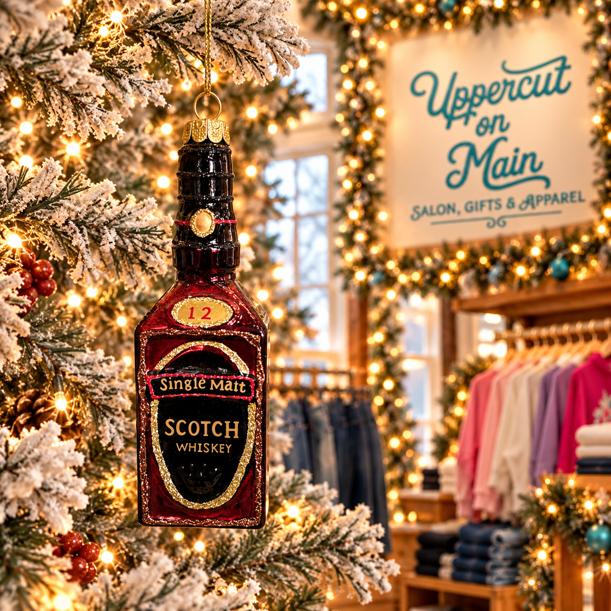 WHISKEY Glass Ornaments