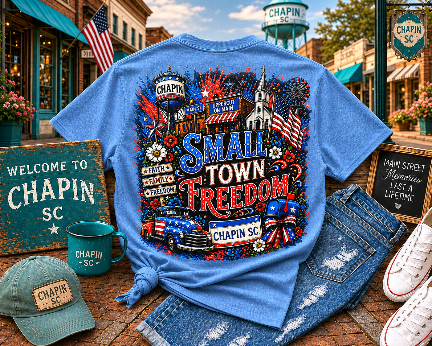 SMALL TOWN FREEDOM Custom Graphic Shirt