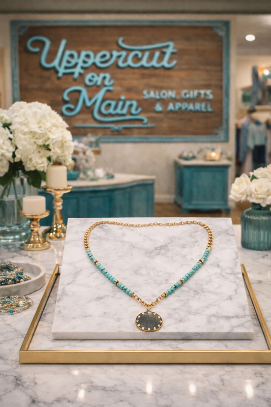GANZ Rhinestone Disc Necklace