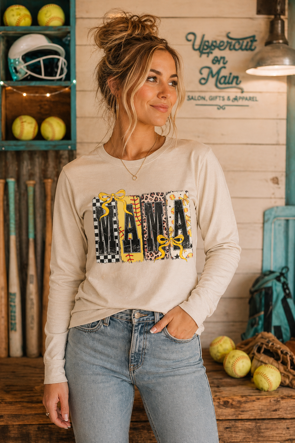 Cheetah MAMA Softball Shirt