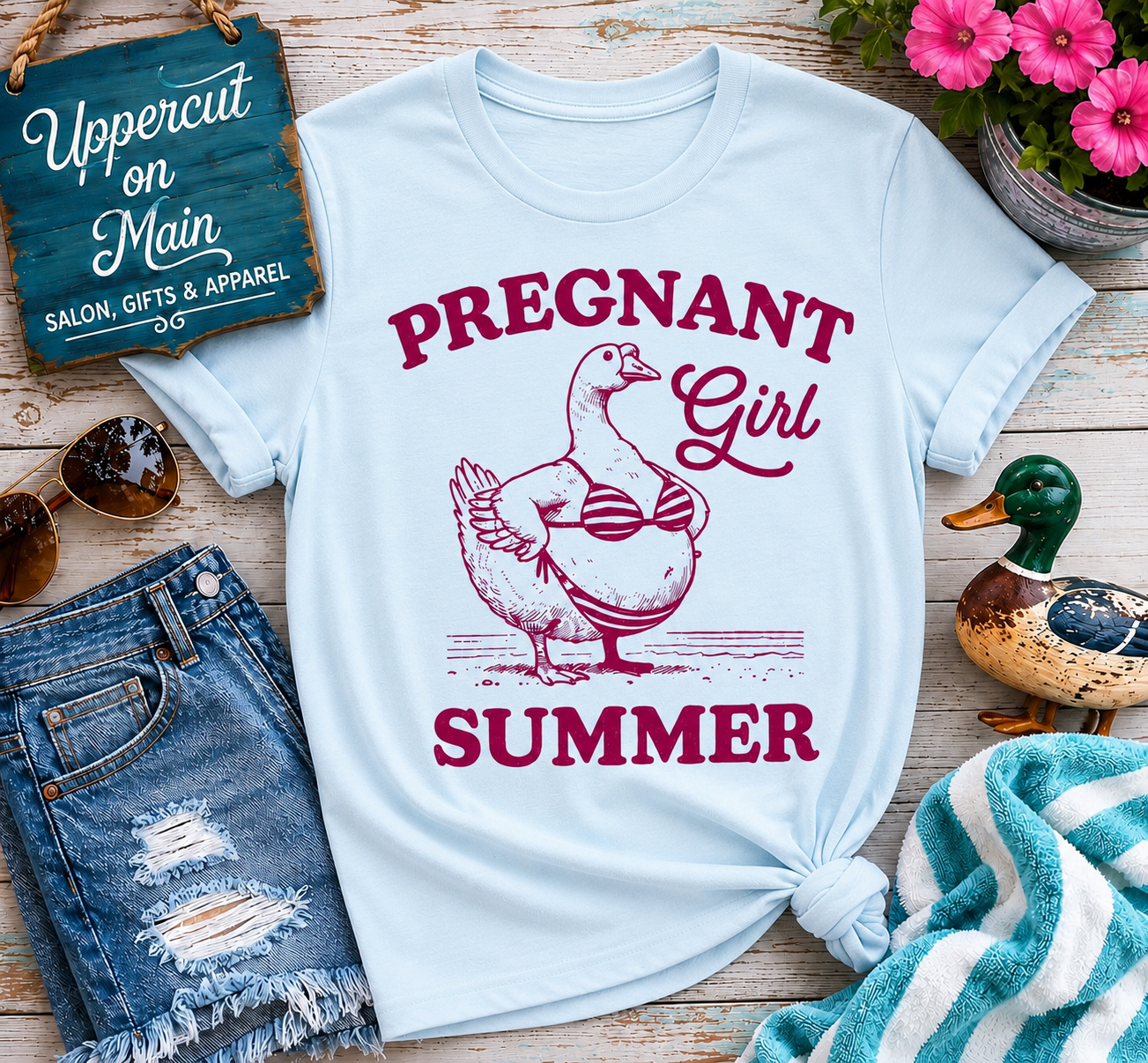 PREGNANT GIRL SUMMER Custom Graphic Shirt