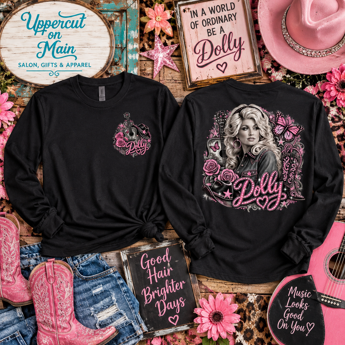 Dolly WESTERN GLAM Custom Graphic Shirt