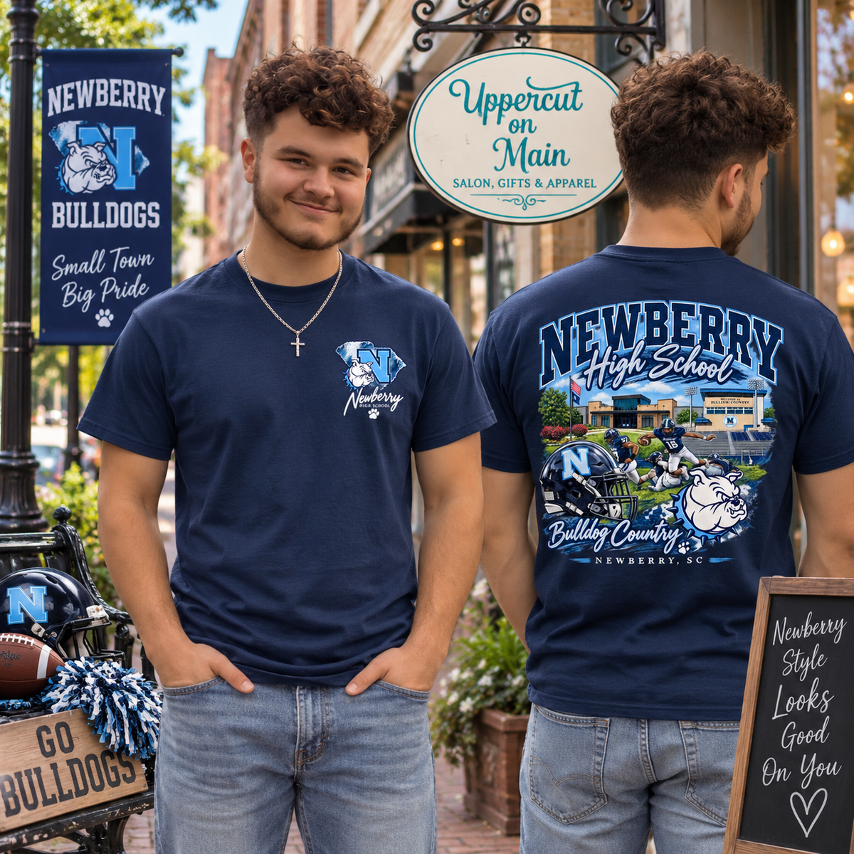 NEWBERRY BULLDOGS FOOTBALL Custom Graphic Shirt