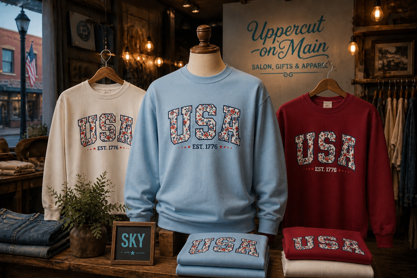 FLORAL USA Custom Graphic Shirt