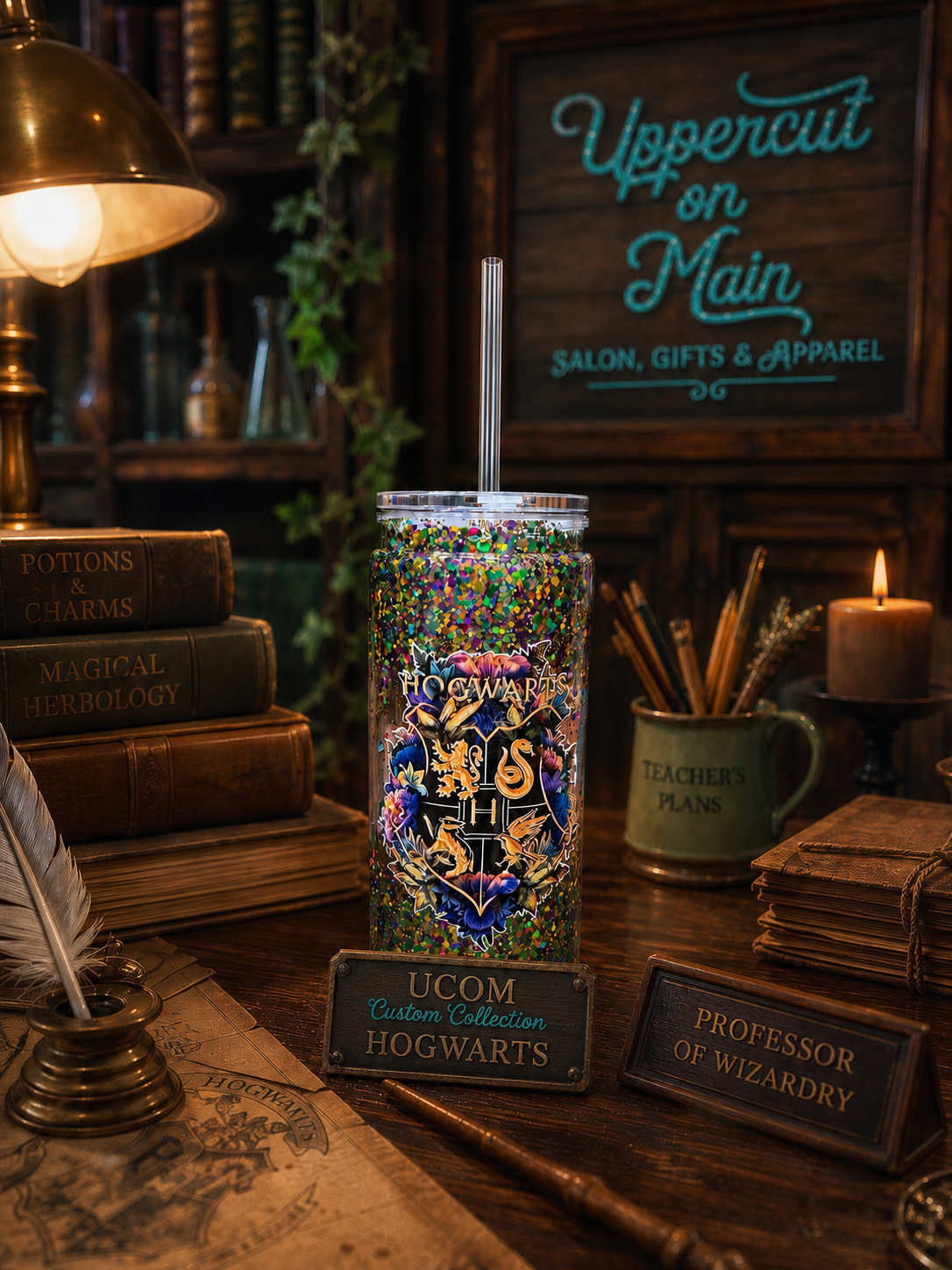 Hogwarts Glitter Tumbler