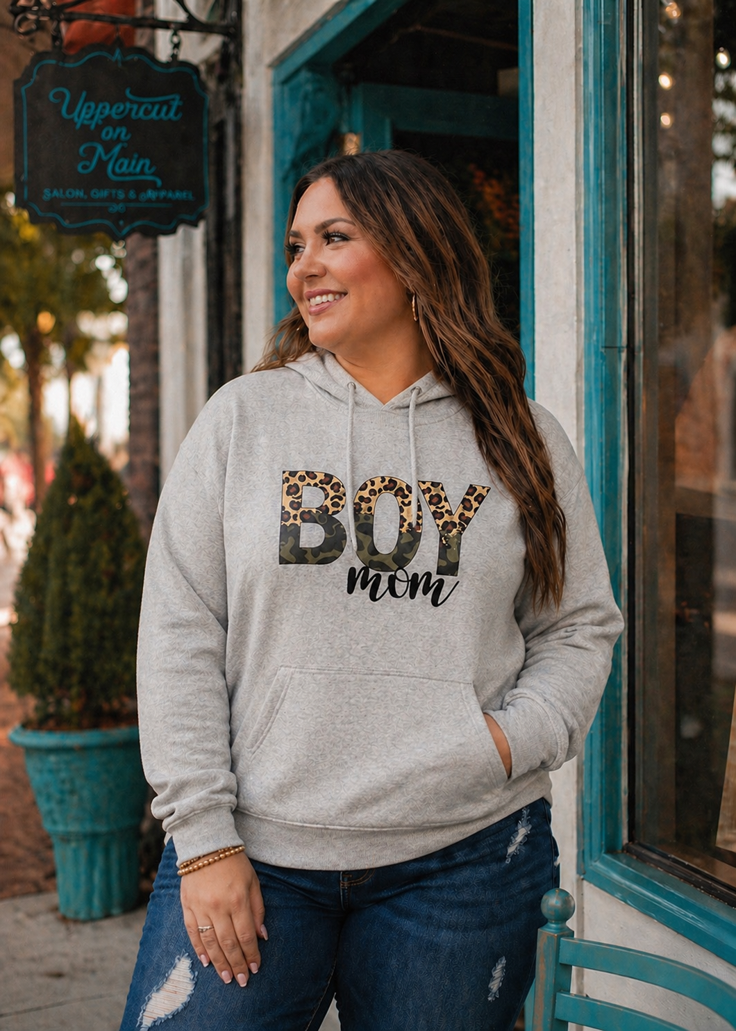 BOY MOM Leopard & Camo PLUS SIZE Shirt