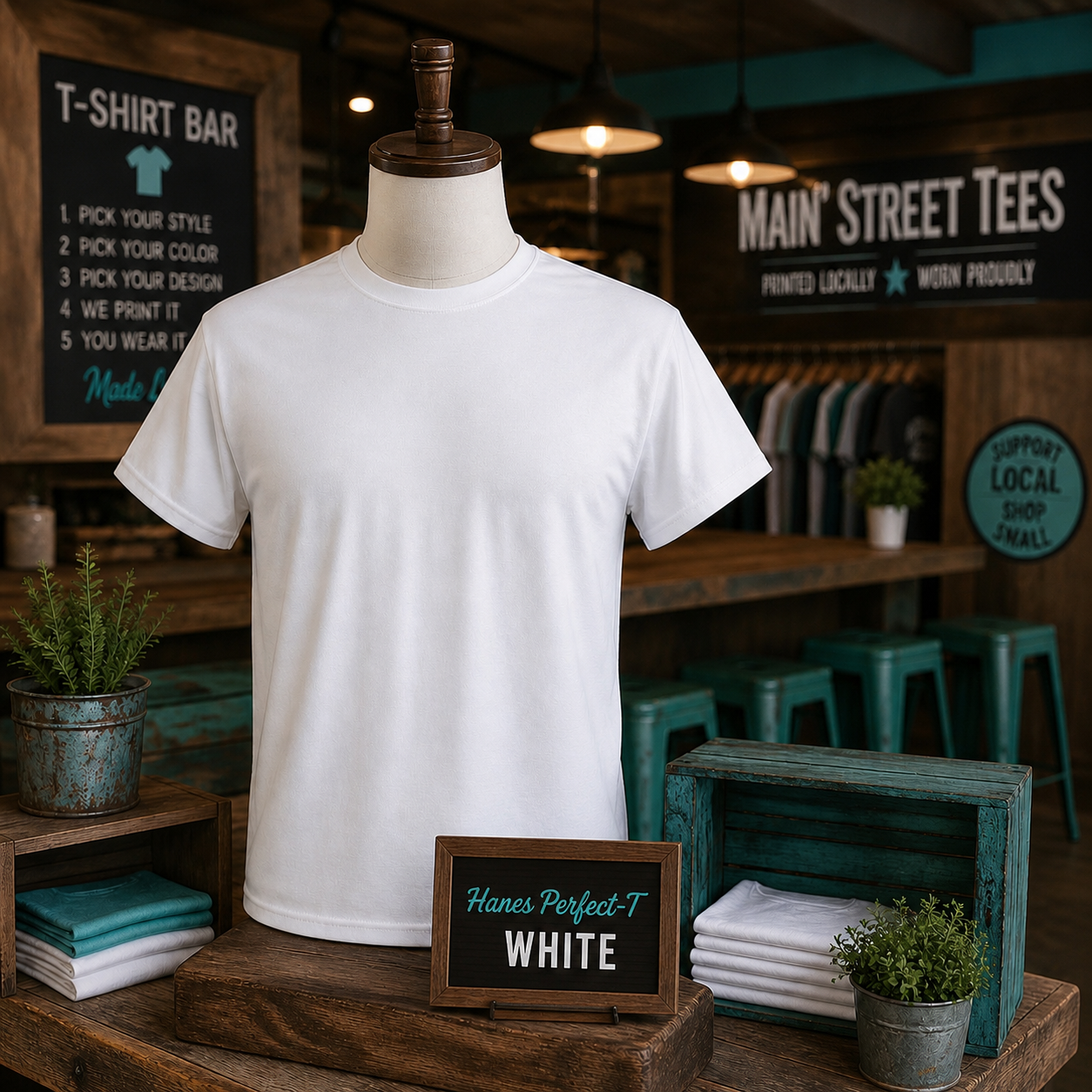 Hanes Perfect-T ( WHITE )