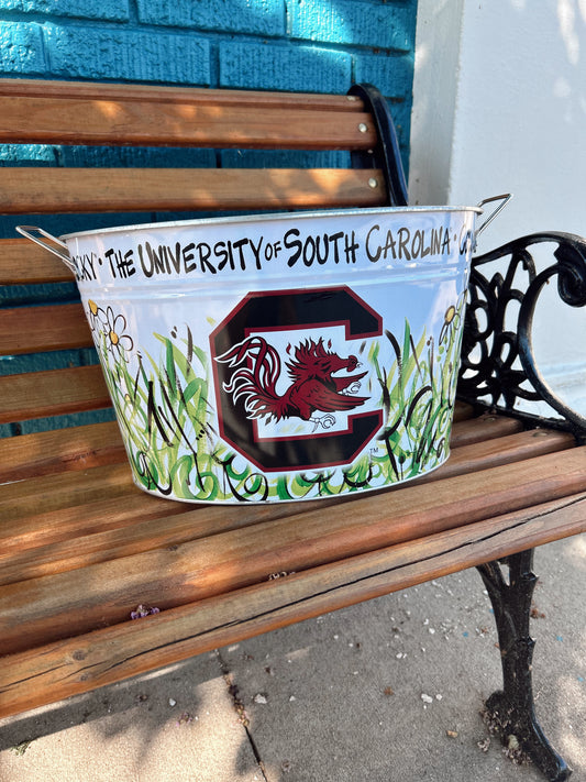 Gamecock Galvanized Bucket