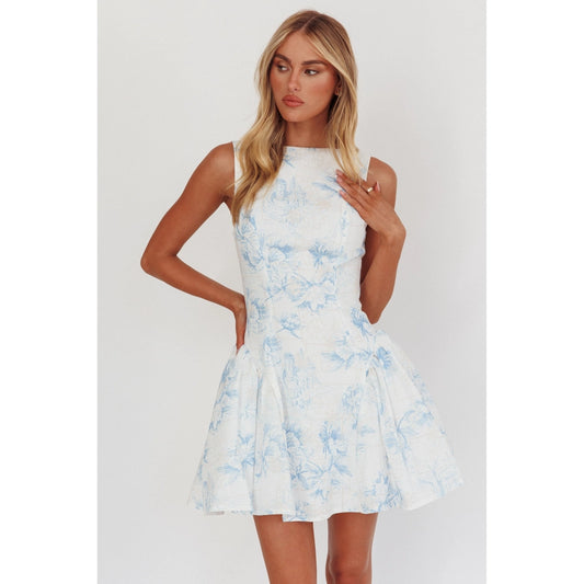 Floral Fit Flare Mini Dress