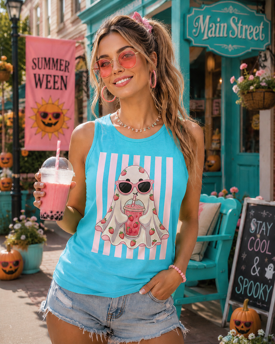 Summer Ween STRAWBERRY GHOST Custom Graphic Shirt