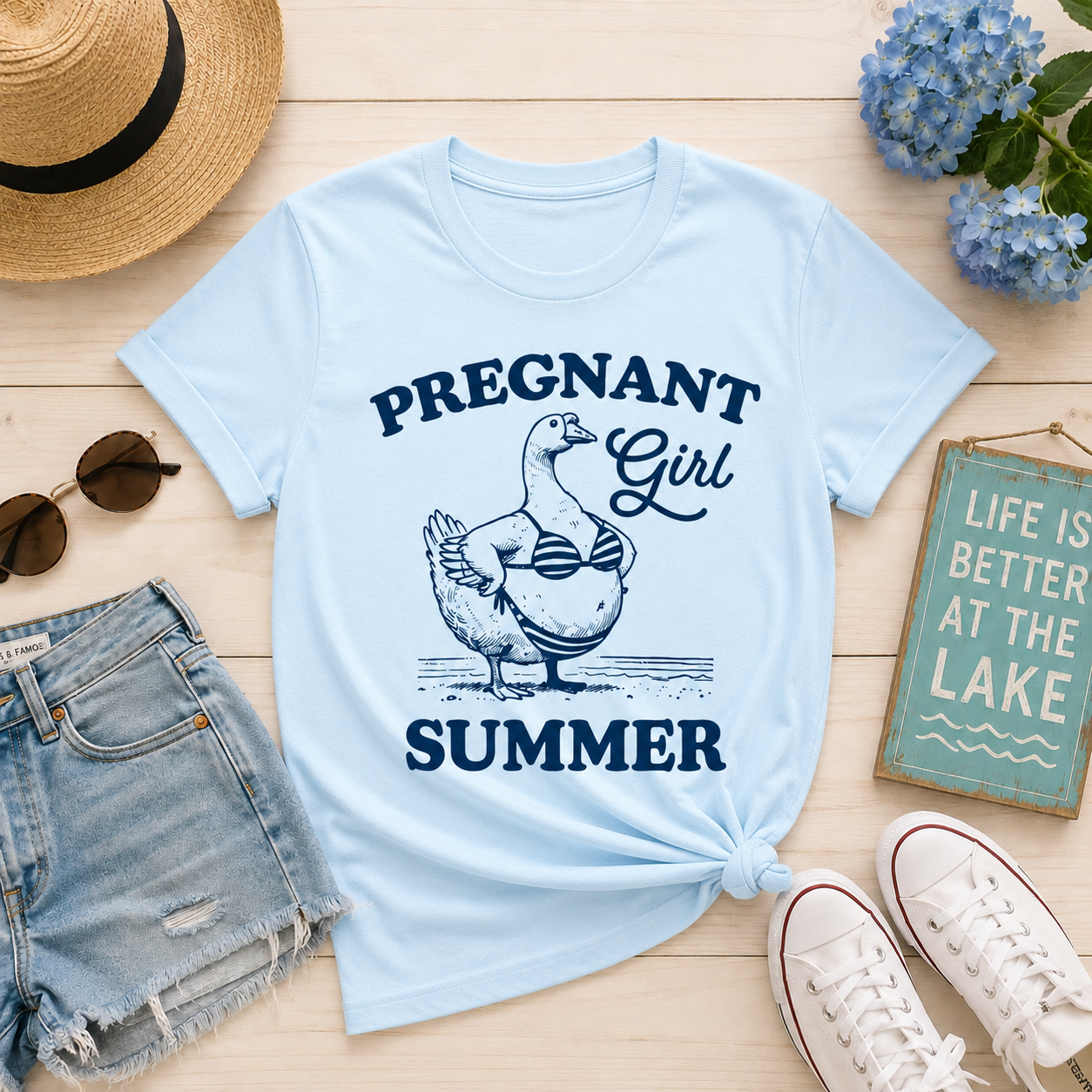 PREGNANT GIRL SUMMER Custom Graphic Shirt