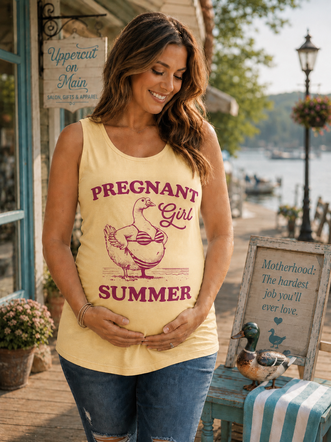 PREGNANT GIRL SUMMER Custom Graphic Shirt
