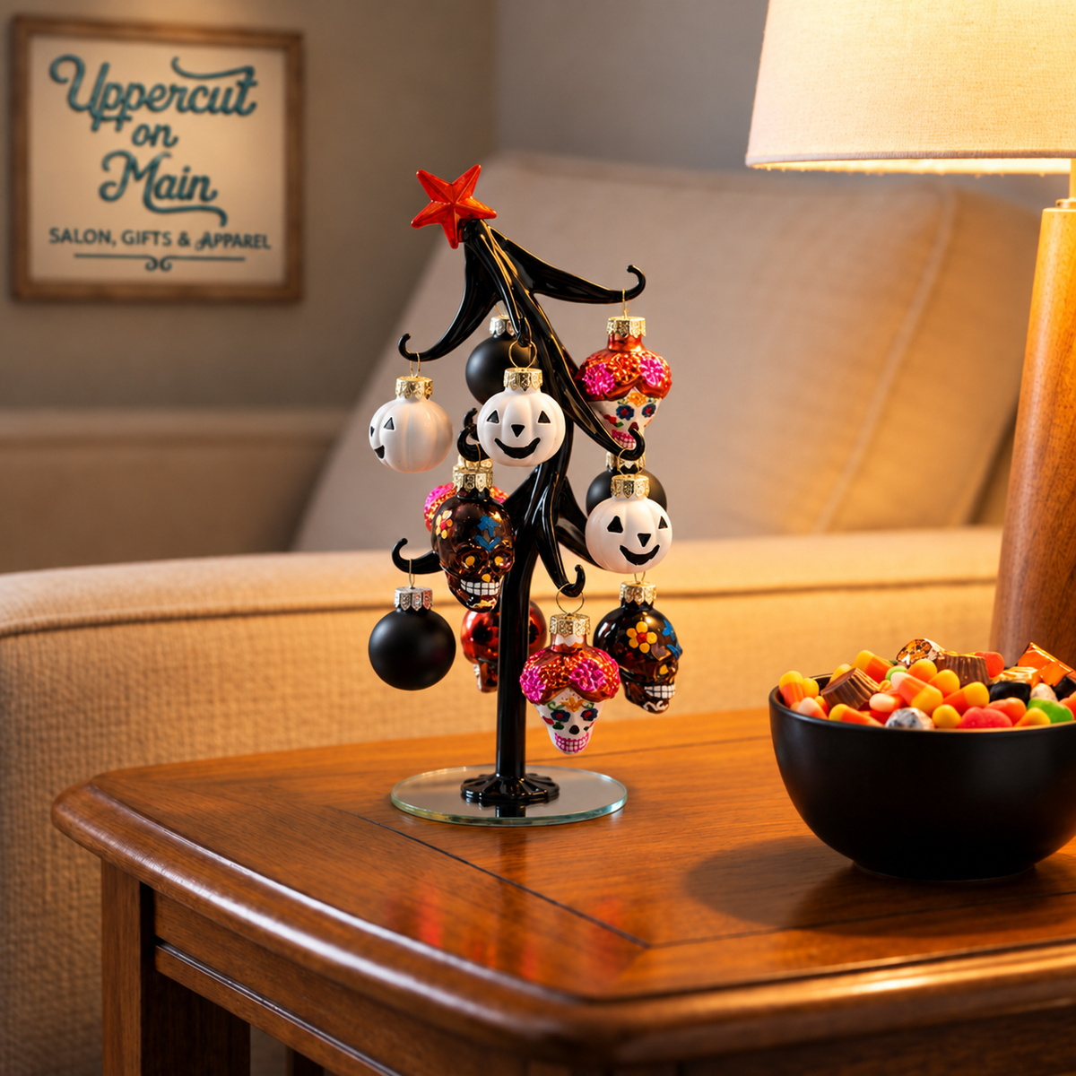 GANZ Glass Sugar Skull Tree