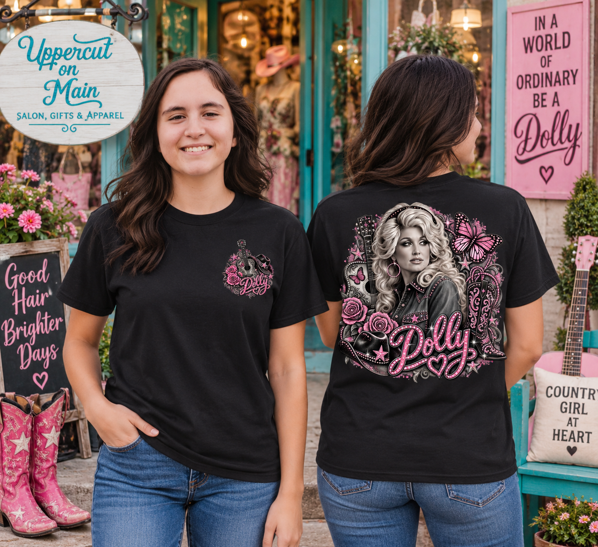 Dolly WESTERN GLAM Custom Graphic Shirt