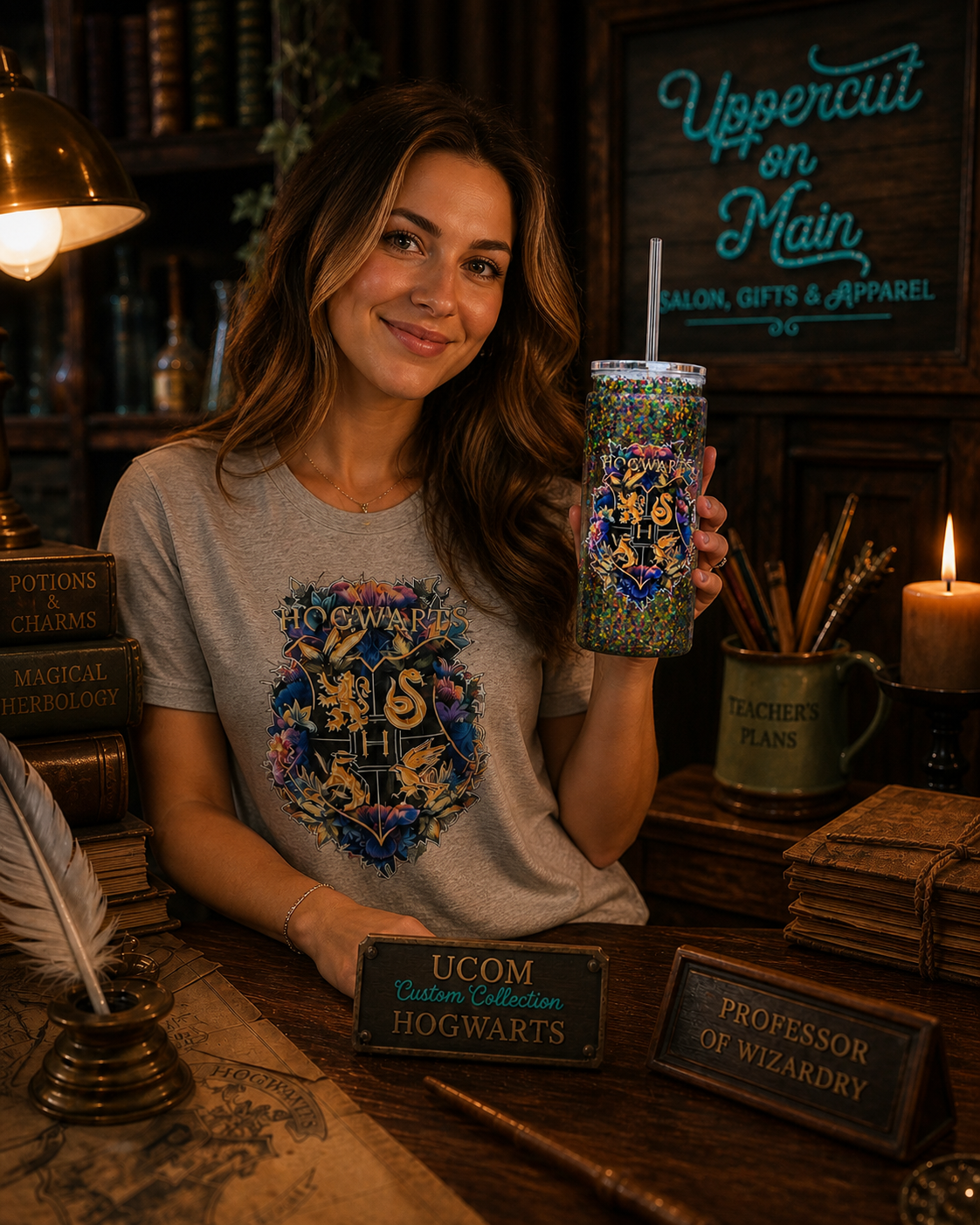 Hogwarts Glitter Tumbler