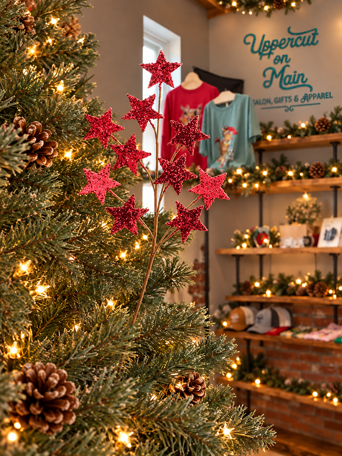 Glitter Star Sprig
