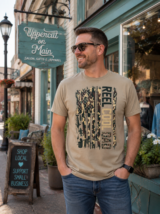 REEL COOL DAD Custom Graphic shirt