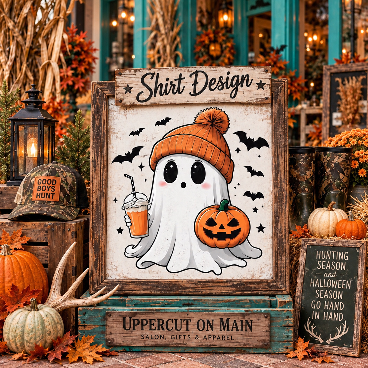 Youth CUTE BEANIE GHOST Graphic Shirt