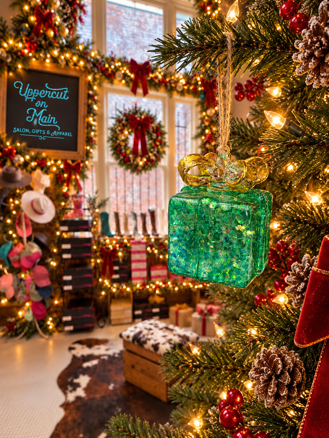 GLITTER GIFT Ornaments