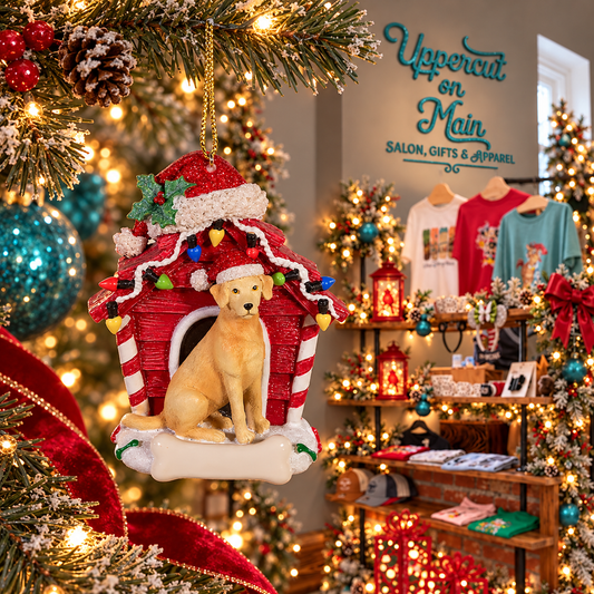 DOGS In Their HOUSES Ornaments