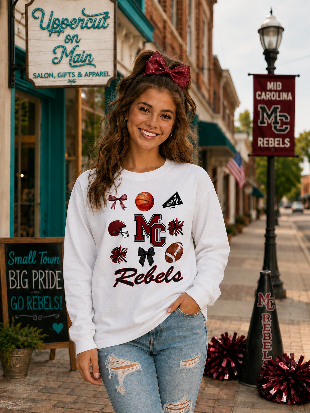 MID CAROLINA REBELS CHEERLEADING Custom Graphic Shirt