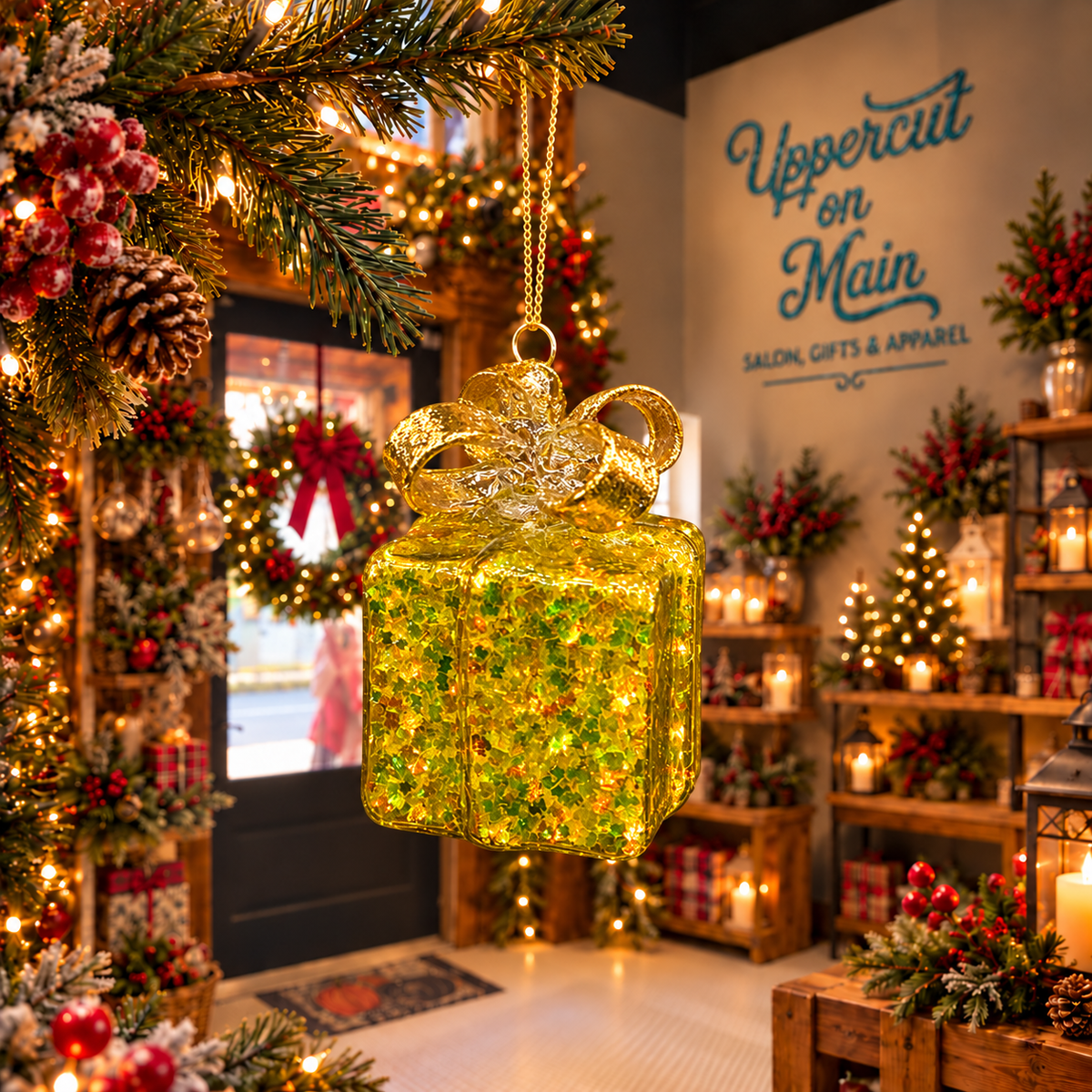 GLITTER GIFT Ornaments