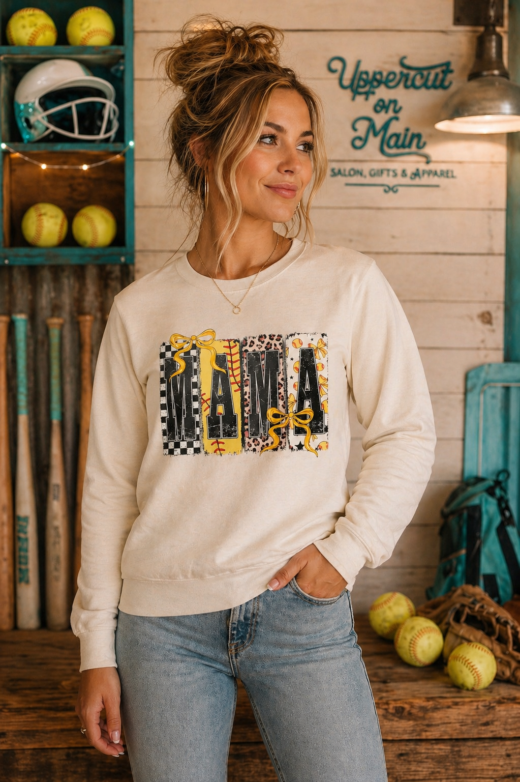 Cheetah MAMA Softball Shirt