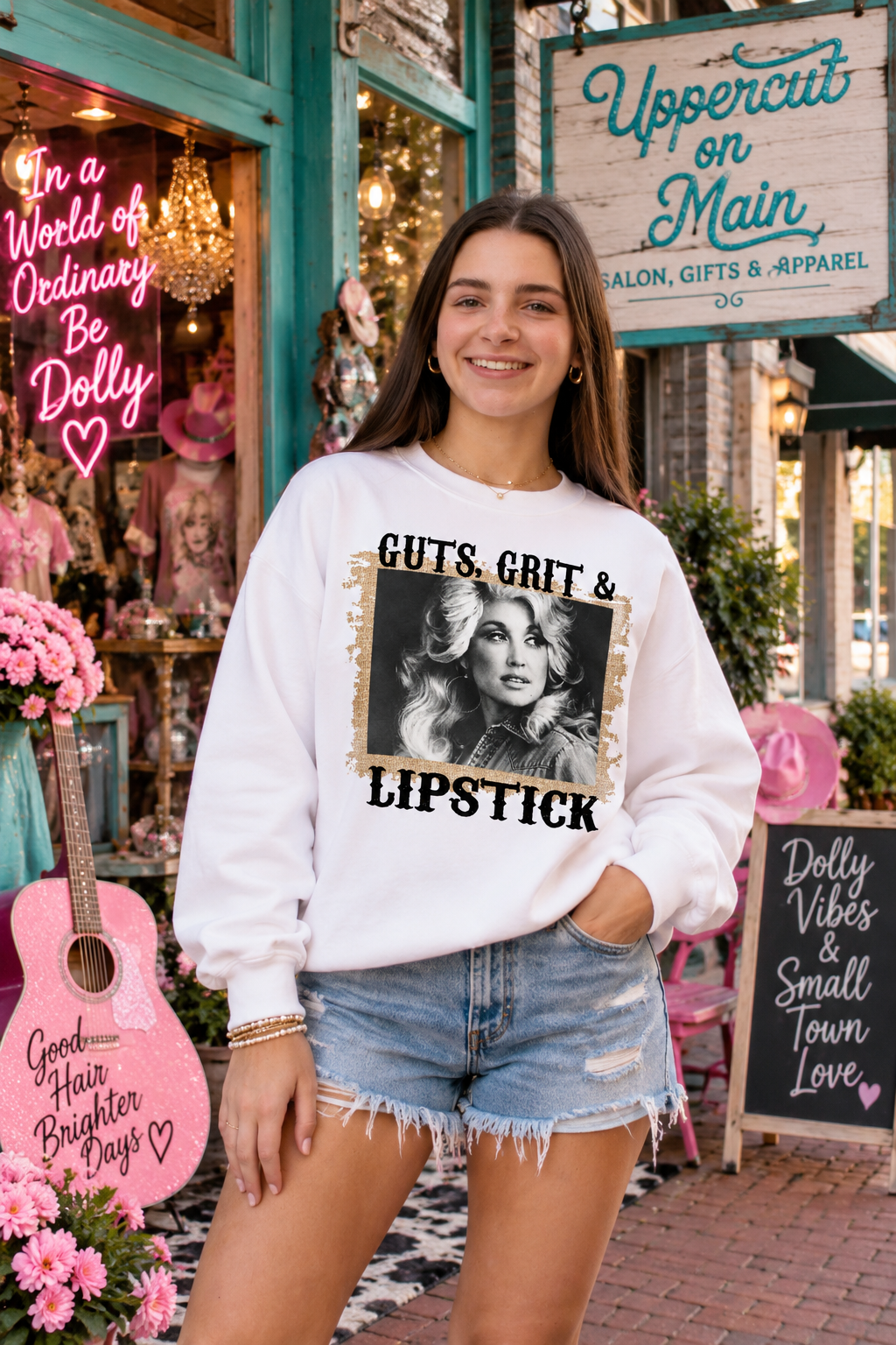 Dolly GUTS,GRIT,& LIPSTICK Graphic Shirt