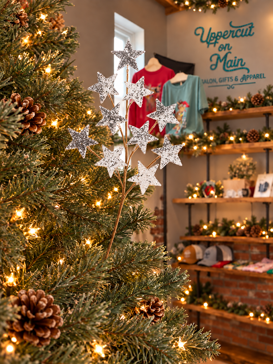 Glitter Star Sprig