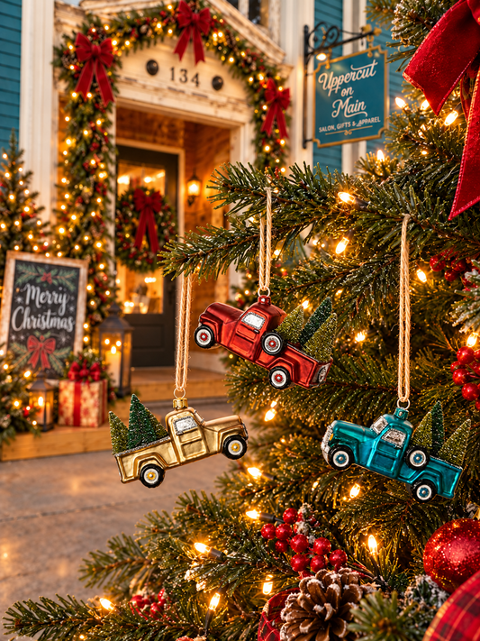 Glitterville TRUCKS with CHRISTMAS TREES