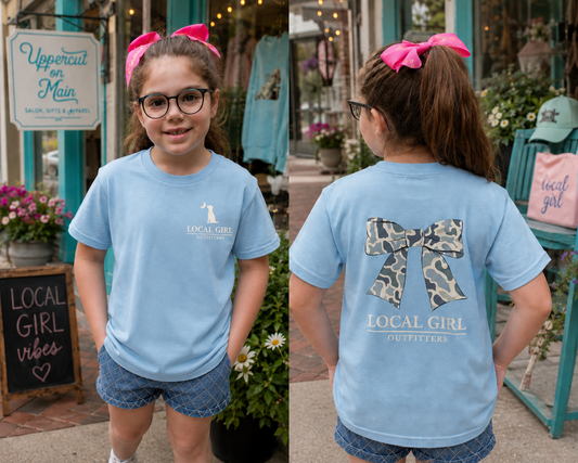 LG Youth Camo Bow Tee