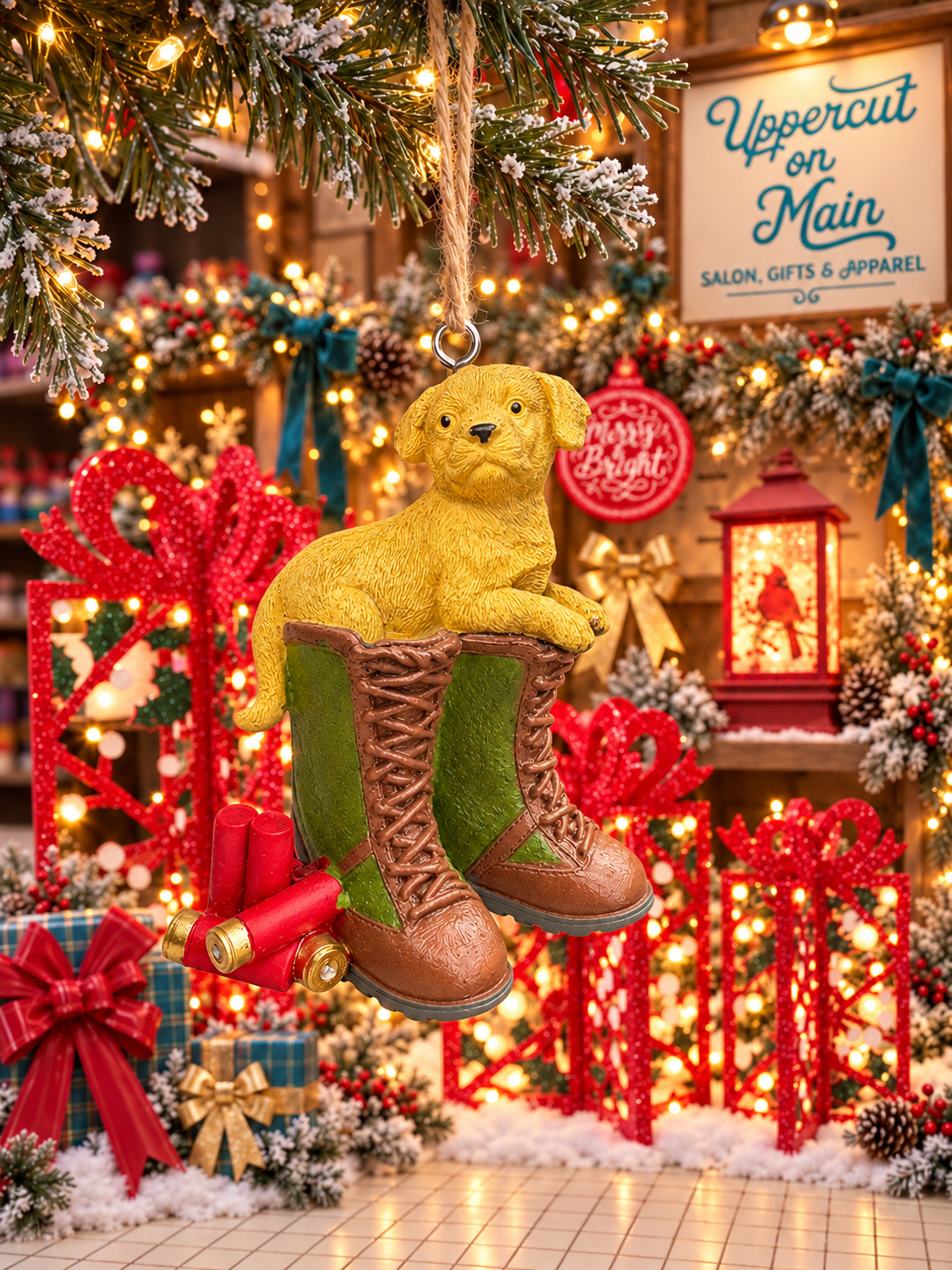 WAITING TO GO HUNTING Ornament