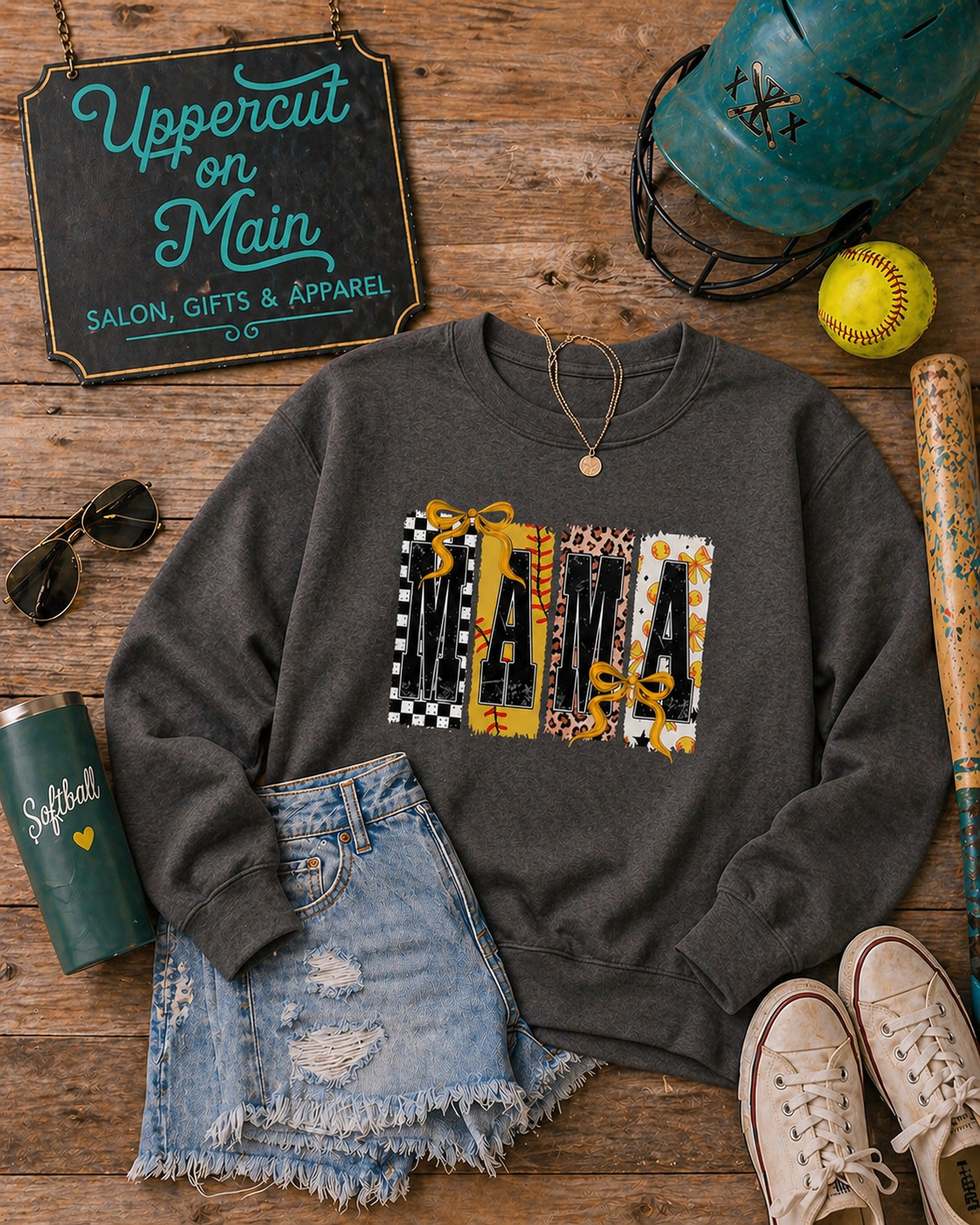 Cheetah MAMA Softball Shirt