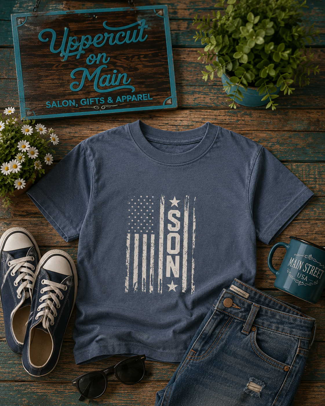 ( YOUTH ) RUSTIC FAMILY FLAG