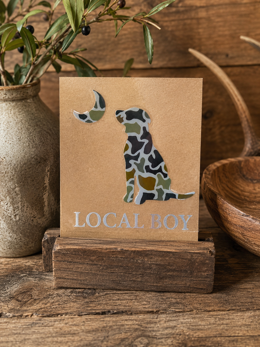 Custom Sticker ( LOCAL BOY CAMO DOG )