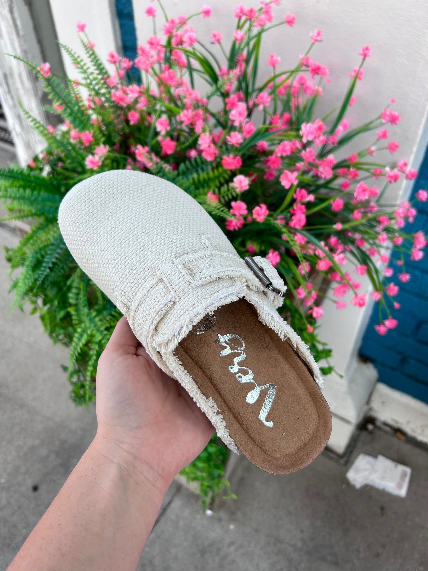 VERY G Basket Mules-Cream