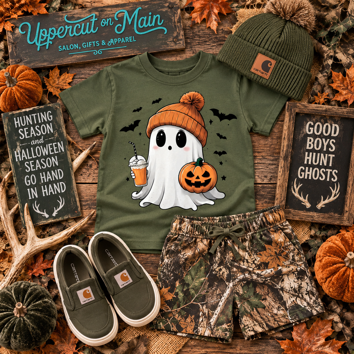 Youth CUTE BEANIE GHOST Graphic Shirt