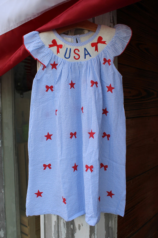 USA Girls Striped Babydoll Dress