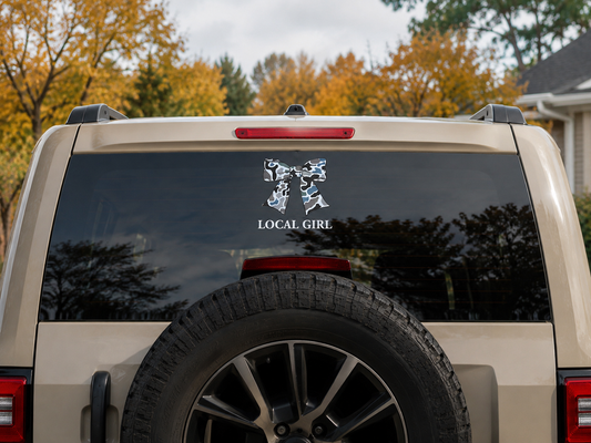 Custom Sticker ( CAMO BOW LOCAL GIRL )