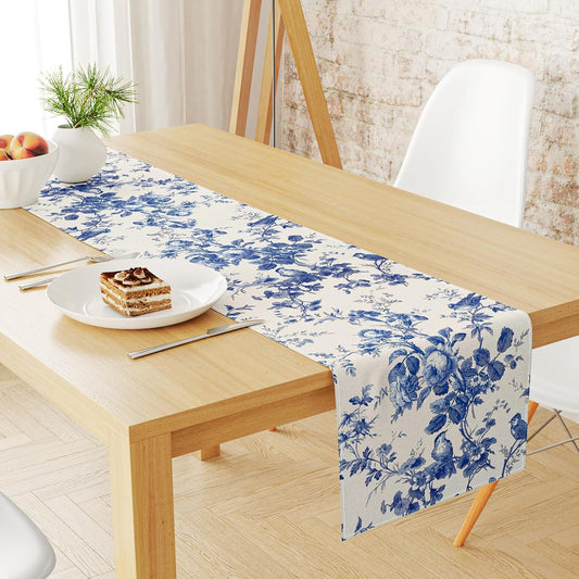 Blue/White Floral Table Runner
